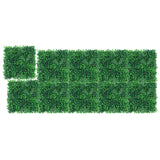 Garvee Artificial Ivy Privacy Fence Panels, 24-Pack 10" x 10" Faux Boxwood Hedge Wall Screen, UV-Resistant Fake Greenery Leaves for Patio, Balcony, Garden, Backyard, Indoor & Outdoor Décor - Green