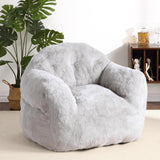Garvee Bean Bag Chair, 39 in Bean Bag Chairs for Kids Soft Beanbag Chair with Filler Included, Adult Bean Bag Couch Sofa with Armrests for Living Room Bedroom, Light Gray - Light Gray