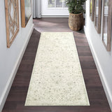 Garvee 2x6 Runner Rug Machine Washable Rugs Non Slip Non Shedding Rug Vintage Distressed Floral Rug Low Pile Carpet for Kitchen Entrance Hallway - Green