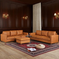 Garvee 74" Leather Couch for Living Room, Modern Sofa Couches with Padded backrest, Upholstered Sofa with Armrests and Comfy Cushions, Deep Seat Sofas for Living Room, Bedroom, Office