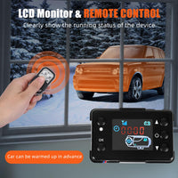 12V Diesel Air Heater with Remote, LCD Display & Silencer