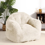 Garvee Bean Bag Chair with Filler, 51” Giant Bean Bag Sofa for Adults Kids, Soft Cozy Large Beanbag Sofa Chair with Armrests for Living Room Bedroom, Beige - Beige