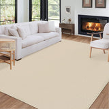 Garvee Washable Area Rug 5x7 Modern Solid Textured Area Rug for Living Room, Contemporary Weaving Accent Rug Non-Slip Stain Resistant Farmhouse Floor Cover Carpet for Bedroom Decor, Beige - Beige