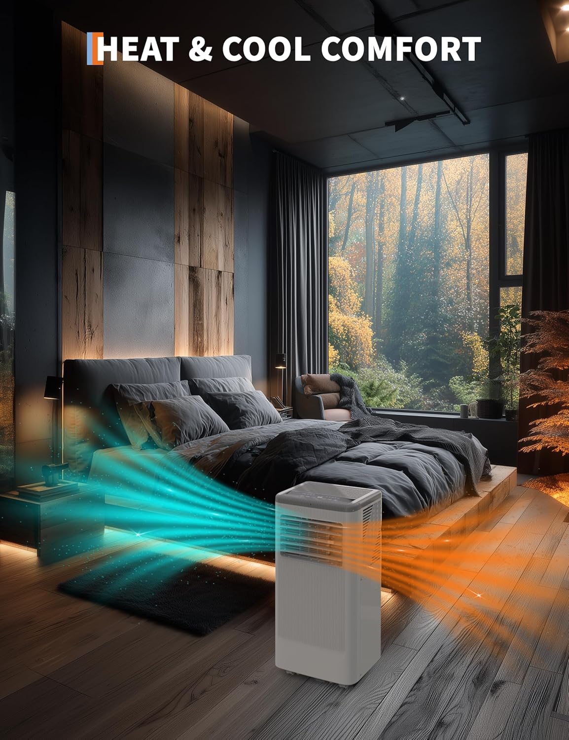 Garvee 10,000 BTU Portable Air Conditioner Up to 350 Sq.Ft, 3-In-1 Portable AC Unit with Cool/Fan/Dehumidifier, Room Air Conditioner with Remote Control, Full Window Kit, White