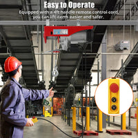 Garvee 1760lbs Electric Hoist, 1600W 110V Electric Steel Wire Winch with Remote Control, 39FT Single Cable Lifting Height Electric Hoist Winch for Garage Warehouse Factory