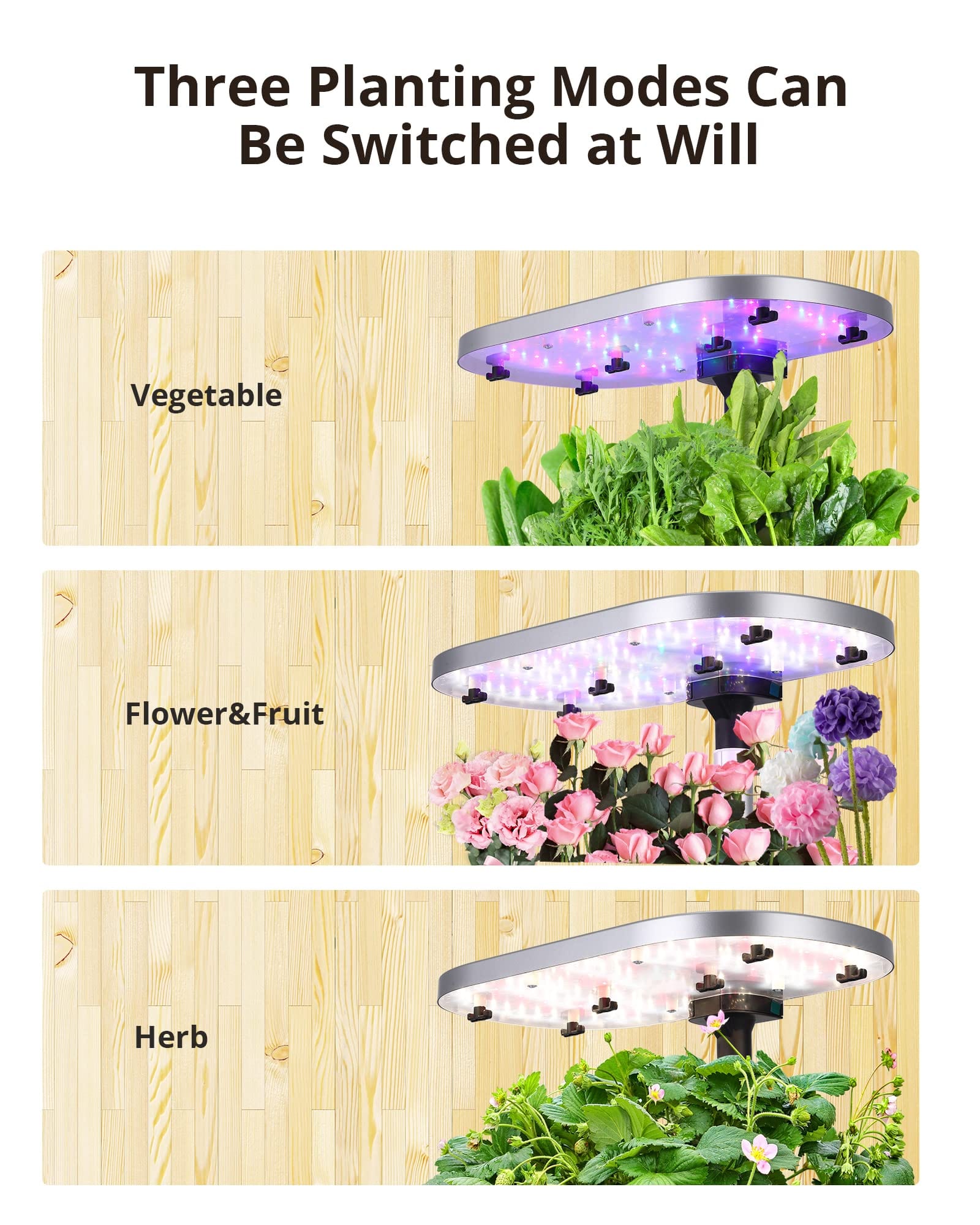 12 Pods Smart Hydroponics Growing System, 36W LED,APP Controlled - GARVEE