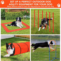 Garvee Dog Agile Course Backyard Set - Complete Obstacle Kit with Adjustable Hurdles & Tunnel - Durable ABS & Tear-Resistant Fabric - Portable Storage Bags - Indoor & Outdoor Training