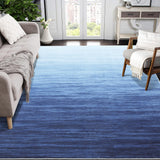 Garvee Large Area Rug 10x13 Blue Ombre Washable Soft Carpet for Living Room Bedroom Nursery Home Office - Blue