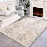 Garvee Fluffy & Sheepskin Light Coffee 6x9 Faux Fur Rug, Non-Shedding Anti-Slip Plush for Kids Playroom Classroom Dining - Light Coffee