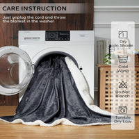 Garvee Electric Blanket King Size with Dual Controls, 4 Heat Settings & 10H Auto Off, Velvet Soft Heating Blankets, ETL Certified, Heated Blanket King Size, Machine Washable, 90"x100" Grey