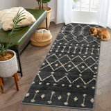 Garvee Runner Rugs 2 Pieces 2x6 Vintage Moroccan Geometric Entryway Rugs Non-Slip Hallway Runners Tribal Distressed Kitchen Runner Indoor Bedroom Bedside Runners