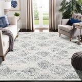 Garvee 5x7ft Area Rugs - Non-Slip, Machine Washable, Soft Cotton, Snowflake Print, Gray Carpet for Living Room, Bedroom, Dorm, Nursery - Gray