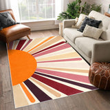 Garvee Kids 4x6 Bedroom Area Rug, Washable, Colorful Rainbow Rug, Children's, Non-Slip Interior, Decorative Bohemian Rug, Modern Rug For Living Room - Brown