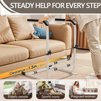 Garvee Stand-Up Assist Aid for Elderly, Support Up to 450Lbs, Adjustable Chair Couch Stand Assist for Home Hospital, Bed Toilet Chair Lift Assist for Seniors, Patients and Disabled, White