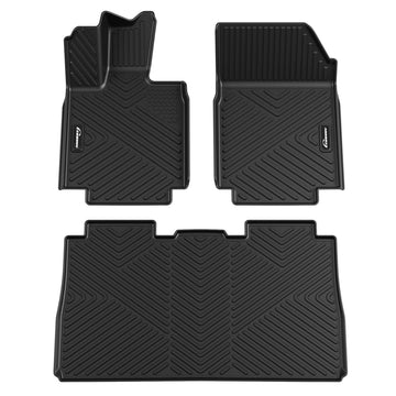 Garvee Floor Mats for Toyota Camry 2012-2017, TPE All Weather Vehicle Specific Fit Front & 2nd Row Car Floor Liner Accessories, Black