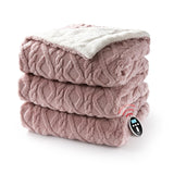 Garvee Electric Throw Blanket Heated Blanket, Sherpa Tufted Heating Lap Blankets with 6 Heating Levels (Grey, King 90"x100") - grey