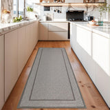 Garvee Indoor Area Rug Weather Resistant Easy to Clean Ultra Thin Non Slip Stain Resistant Floor Mat for Dining Room Bedroom Beige 2x6Ft - Beige