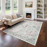 Garvee 8x10 Beige Living Room Area Rug Washable Easy to Clean Non-Slip Mat - Beige