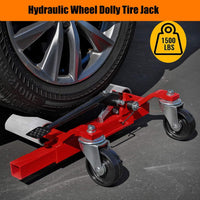PRO 4-Piece Wheel Dolly, 1500 lbs, Hydraulic Tire Jack, Ideal for Truck, RV, Trailer Positioning