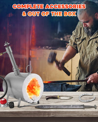 Single Burner Mini Propane Forge, Oval - Metal Heating & Shaping