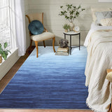 Garvee Modern Blue 5x7 Area Rugs for Living Room Abstract Carpet Washable Rug Dining Room Rug Office Rugs with Rubber Backing Modern Bedroom Rug Blue Ombre Rug Low Pile Floor Cover - Blue