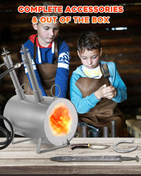 Oval Mini Forge: Propane Double Burner for Metalwork & Shaping