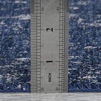 Garvee Solid Modern Soft Navy Living Room Rug Washable, Non-Slip, Low Pile Accent Carpet for Dining Room, Nursery, Office, Foldable Design