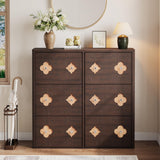 Garvee Shoe Cabinet With 6 Flip Drawers Adjustable Shelves Wooden Shoe Organizer For Entryway Brown Slim Design, Brown - Brown