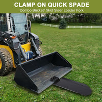46x19 Inch Clamp On Spade for Skid Steer,Tractor with Chain Hook - GARVEE