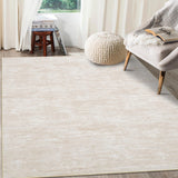 Garvee Solid Beige 3x5 Bedroom Rugs, Washable Rug for Living Room Small Entryway Carpet with Rubber Backing Stain Resistant Dining Room Throw Mat Modern Solid Color Area Rug for Bedside Kitchen, Beige - Beige