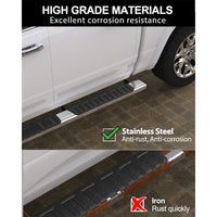 Garvee Running Boards for 2019-2022 RAM 1500 Quad Cab New Body Style - 6.5 Inch/Stainless Steel
