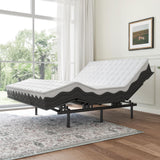 Garvee Adjustable Bed Frame -Wireless Remote -Memory Function -Adjustable Bed Base -Head and Foot Lift Incline -Zero Gravity -Quiet Motorfor Lying Down, Reading, Watching TV,Fatigue,Backache[QUEEN]
