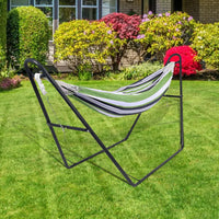 Universal Heavy-Duty Steel Hammock Stand, 130 * 40 * 51in for 2 People, Portable Design,for 9.5 to 14 ft Hammocks,Ideal for Outdoor Balconies, porches, patios, Decks and backyards