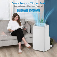 Garvee 12000 BTU Portable Air Conditioner with Remote Control – 3-In-1 Cool, Fan, and Dry Functions, Fast Cooling for Up to 550 Sq. Ft., Low Noise, Sleep Mode, and 24-Hour Timer