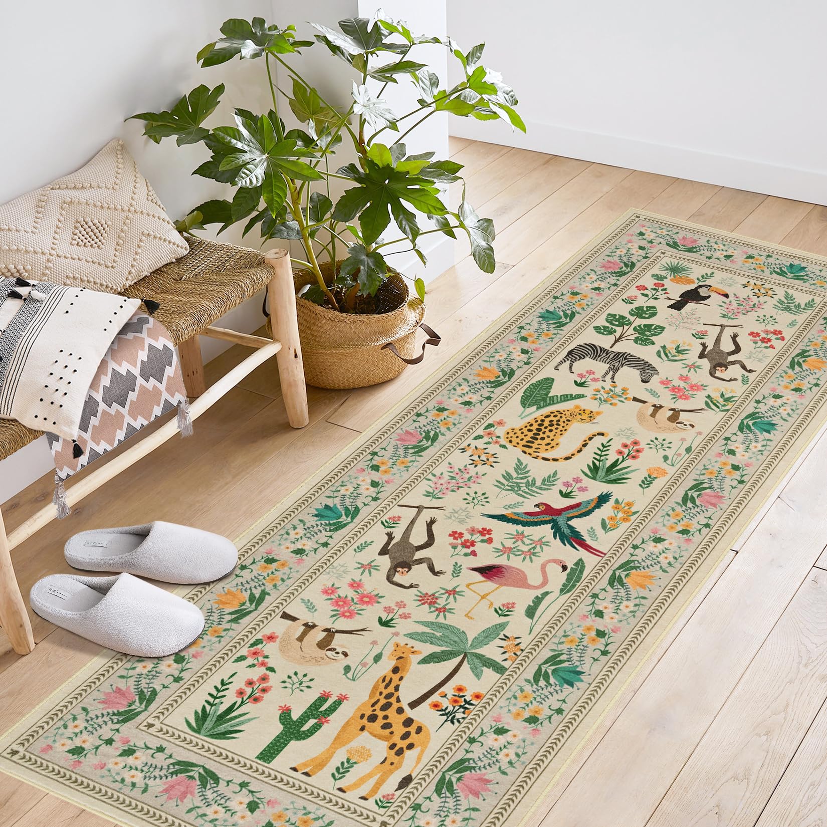 Garvee 2x6 Washable Kitchen Runner Rug With Non Slip Backing, Soft Low