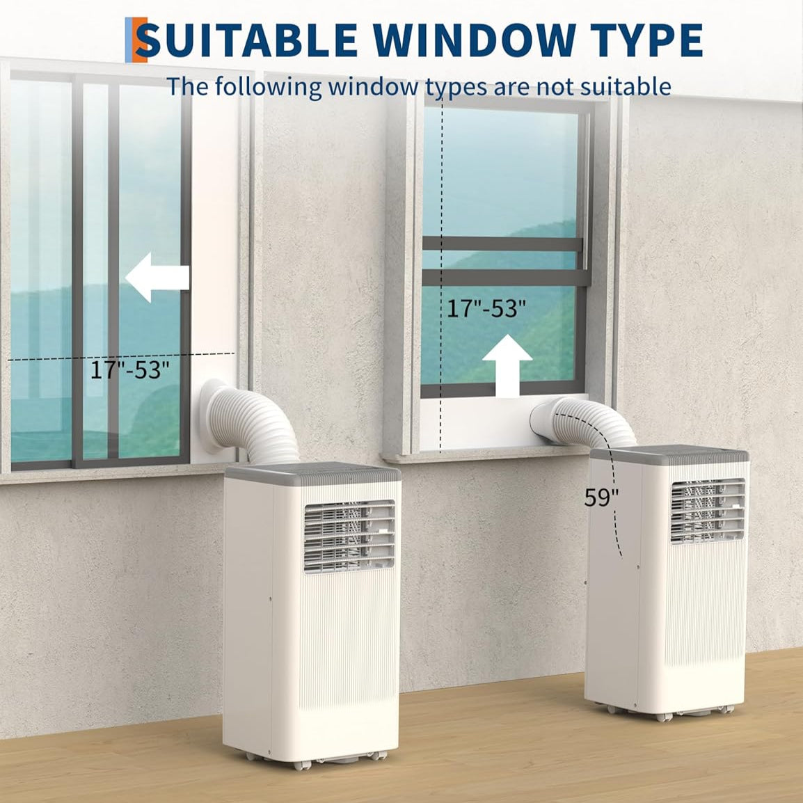 Garvee 10,000 BTU Portable Air Conditioner Up to 350 Sq.Ft, 3-In-1 Portable AC Unit with Cool/Fan/Dehumidifier, Room Air Conditioner with Remote Control, Full Window Kit, White