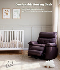 Garvee Oversized Wide Recliner Chair - Heat and Massage, PU Leather Large Manual Recliner for Adults, Ultimate Comfort Lazy Boy with 1.5X Sponge Filling and Easy Recline Mechanism for Relaxation