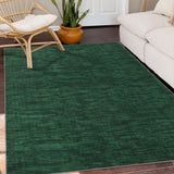 Garvee Modern Solid Dark Green 3x5 Bedroom Area Christmas Rug Green Xmas Rug Solid Area Rug Washable Area Rug Modern Contemporary Area Rug Non-Slip Throw Indoor Carpet for Living Room Bedroom Kids Room - Dark Green