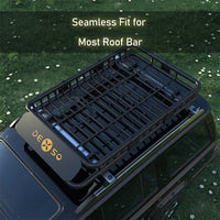 Garvee 46" x 36" Universal Roof Rack Basket, Heavy Duty Cargo Carrier for SUVs, Trucks, Vehicles, 200 Lbs Capacity, Black
