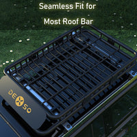 Garvee 64" x 39" x 6“ Universal Roof Rack Basket, Waterproof Luggage Bag for SUVs, Trucks, Vehicles, 200 Lbs Capacity, Black