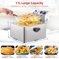 20L Dual Tank Electric Deep Fryer for Commercial/Home Use