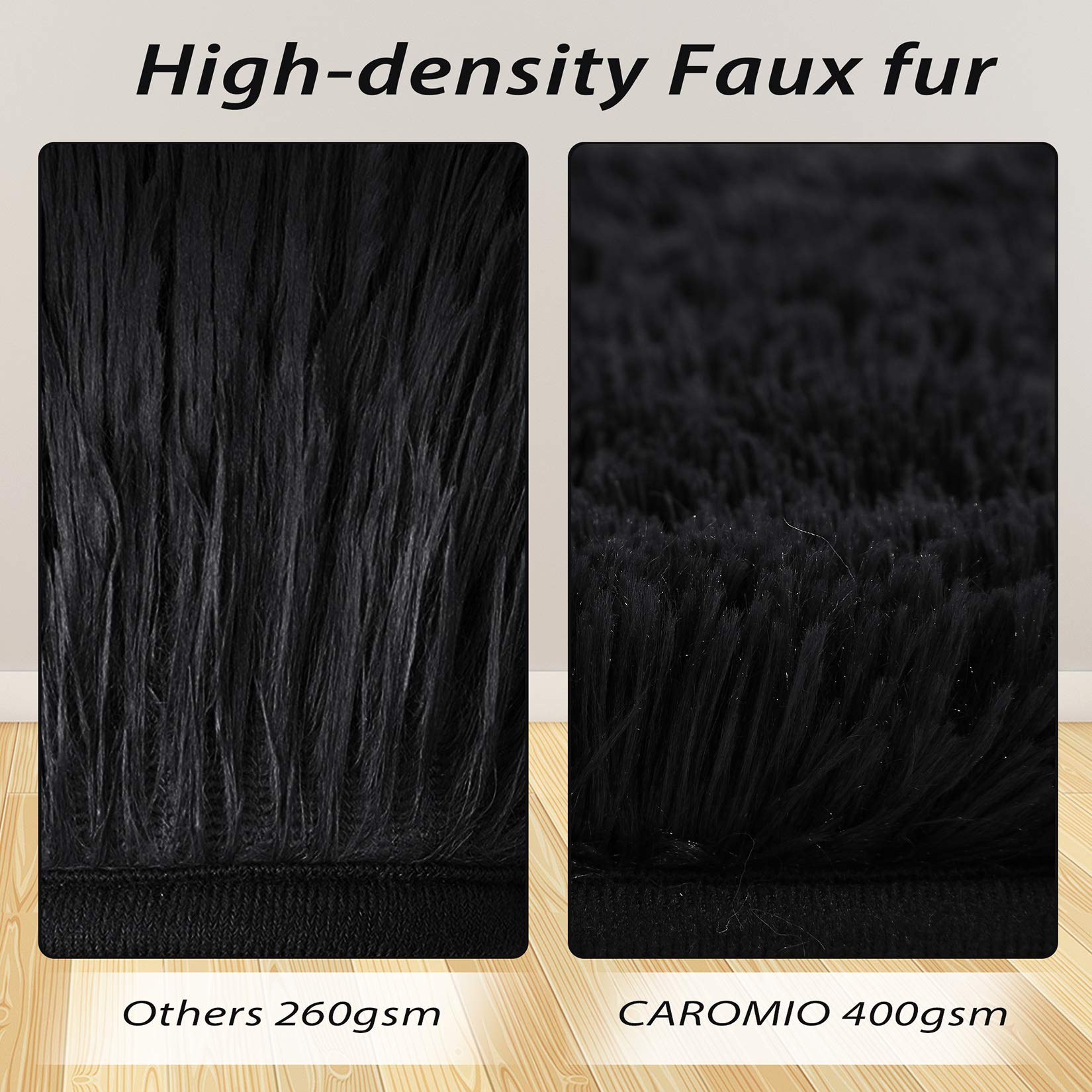 Fluffy Area Rugs for Living Room 9' x 12' Modern Plush and Thick Faux Fur Shag Rug Non-Slip Tie Dye Carpet for Bedroom, Fuzzy Shaggy Rugs for Kids Nursery Dorm