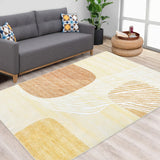 Garvee Modern Rug Washable Area Rugs 9x12 Living Room Abstract Geometric Area Rugs for Bedroom Aesthetic Carpet Large Area Rug for Office Dining Room Classroom Beige 9'x12' - Beige