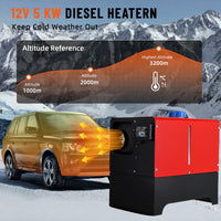 12V 8KW/5KW Diesel Air Heater with Remote, LCD for RV/Truck