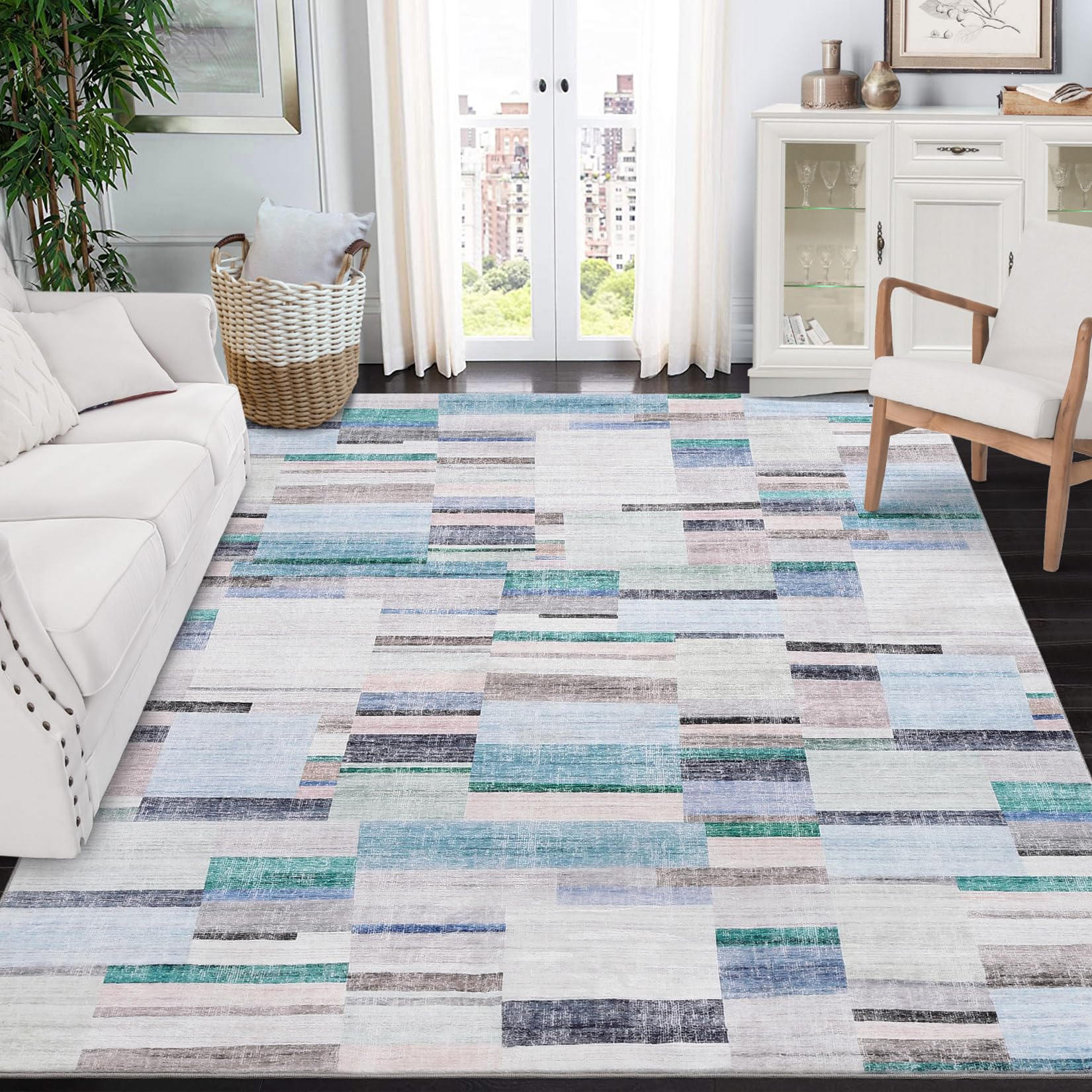 GARVEE 5x7 Modern Abstract Area Rug - Stylish & Functional