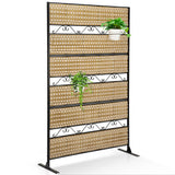 Garvee Rattan Outdoor Privacy Screen, Rustproof Material, 76.5"H×45.9"W, Free Standing Panels, Suitable for Patio Garden Balcony