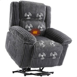 Garvee Power Lift Recliner Chair - Heat and Massage, Electric Lift Plush Recliner with Soft Padded Seat, Back Support & Armrests , Designed for the Elderly and People with Mobility Impaired, Dark Gray - Dark Gray