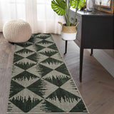 Garvee Washable Runner Rugs 2x6 Low Pile Soft Non Skid Stain-Resistant Dark Green for Entryway Kitchen Bathroom Laundry Room Bedside - Dark Green