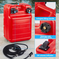 3 Gallon Portable Tank,Easy-to-Carry Replacement Fueling Tank With Handle