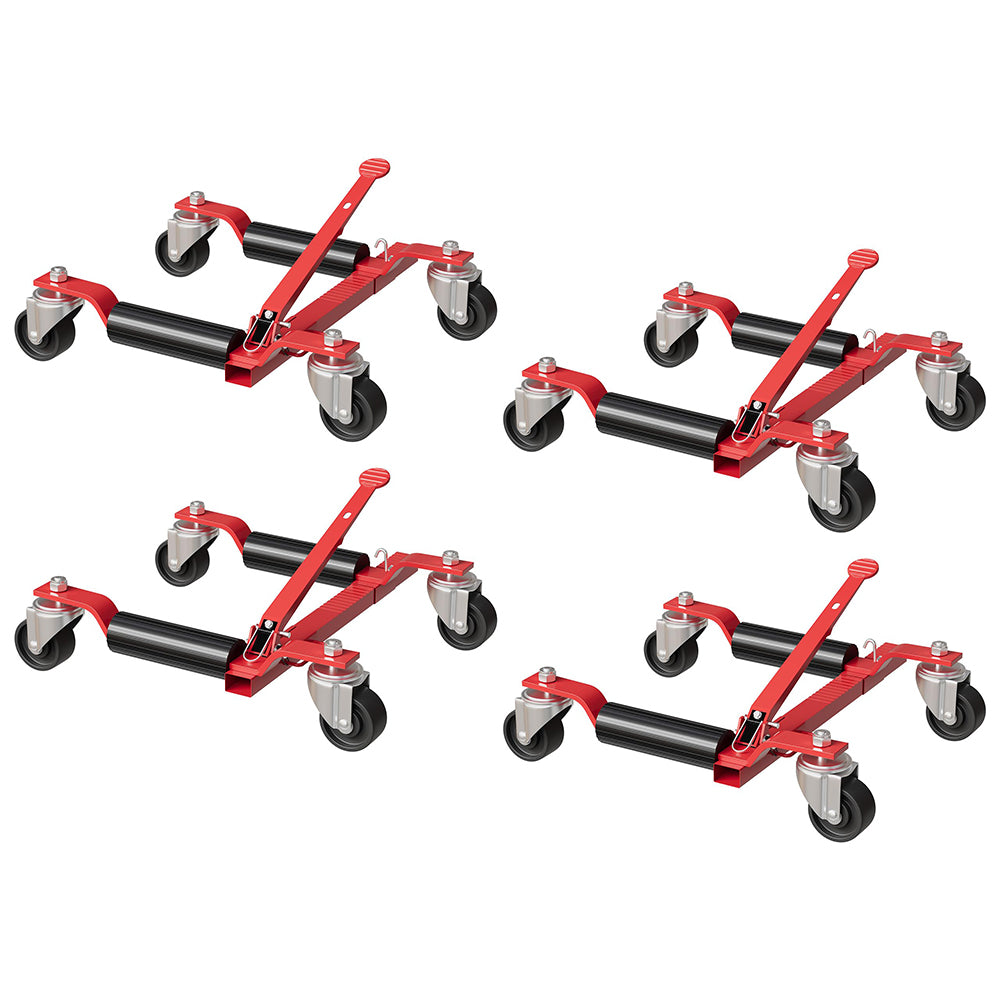 Garvee Mechanical Wheel Dolly Reinforced Steel 1500 lbs Capacity 12" Wheel Clearance Rust-Resistant Powder Coating